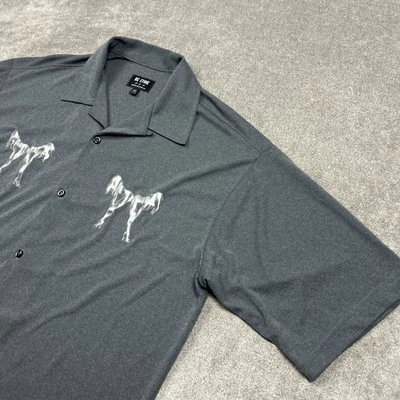 Vintage BC Ethic Shirt Mens XL Gray Camp Collar Bowling Truckin's Made in USA - Image 1 of 4