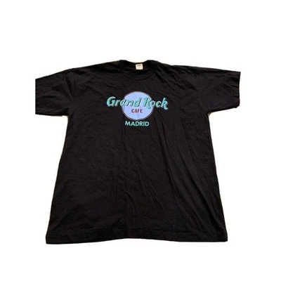Camiseta Vintage Screen Stars Grand Rock Madrid Negra Manga Corta Talla XL Foto 1 de 4