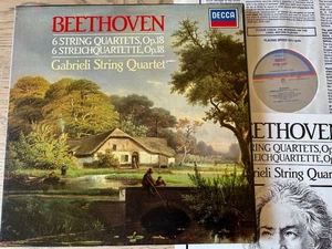 DECCA D280D 3 BEETHOVEN STRING QUARTETS OP. 18 3-LP GABRIELI (1983) NM- HOLLAND - Picture 1 of 4