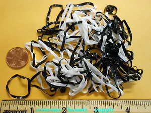 black white woman girl elastic Rubber Bands Braiding Hair pony tail holder - Picture 1 of 1