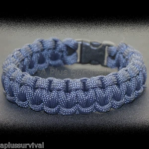 Midnight Blue Paracord Emergency Survival Rope Bracelet 550 LB - Made in USA - Bild 1 von 2