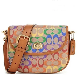 COACH : Willow Signature Canvas Saddle Crossbody/Shoulder Bag – NEW & IN THE UK - Picture 1 of 18