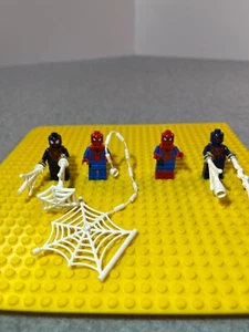 LEGO Minifigures Marvel Spider-Man Lot of 4 Miles Morales Miguel O’Hara - Picture 1 of 9