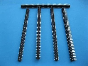 15 pcs SMT SMD 2.54mm 2x40 80pin Breakable Male Pin Header Double Row Strip - Picture 1 of 4