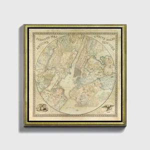 Stampa su Carta, Tela, Quadro o Cornice Anonymous Twelve Miles around NY Map - Imagen 1 de 9