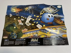 Vintage HAL Nintendo NES LOLO 2 II Vegas Dream Air Fortress HAL-NES-US-2 Poster - Picture 1 of 3