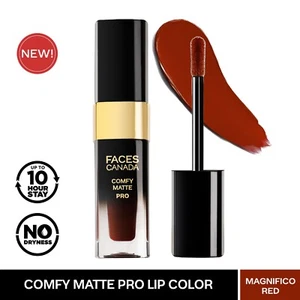 Faces Canada Comfy Matte Pro Liquid Lipstick - Magnifico Red 01 - Picture 1 of 11