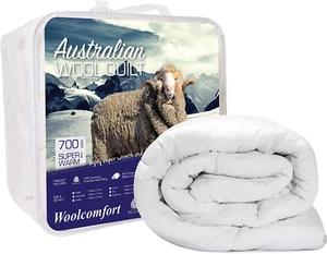 Australian Made Merino Wool Quilt/Doona/Duvet 700GSM (240x210cm King) - Picture 1 of 14