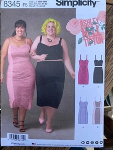 Simplicity Pattern 8345 Ashley Nell Tipton Women's Dress Top & Skirt 18-26 - Picture 1 of 2