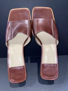 Banana Republic Vintage Leather Block Sandal size 8. made in spain soft special - Picture 1 of 8