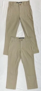 French Toast Boy's Youth 2-Pack Pants Size: 7, Straight Fit, Khaki. - Picture 1 of 11