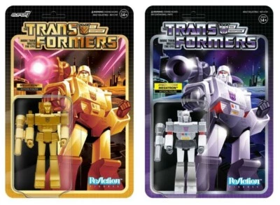 Transformers Golden Lagoon & Cyberchrome Metallic Megatrons Reaction Figures New - Image 1 of 4