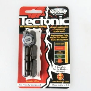 Koolstop R6 Tectonic Schwarz KS-TECCF Bremsbeläge V-Brake Carbon Felge - Picture 1 of 3