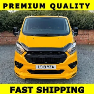 🇬🇧 Ford Transit Custom 2018+ Bonnet Guard Stone Deflector Protector Bra Black - Afbeelding 1 van 5