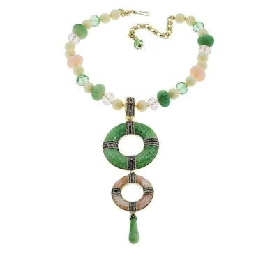 Colgante potenciador de cristal Heidi Daus "acento asiático" con defecto de collar ver foto Foto 1 de 4