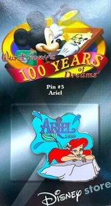 PIN COMERCIAL DISNEY - 100 Años de Sueños - ARIEL (Pin #5) en Tarjeta de Ventas - Imagen 1 de 5