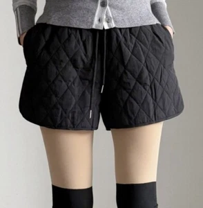 Zara Size Small Womens Shorts High Rise Bermuda DRAWSTRING POCKETS Black Authent - Picture 1 of 15