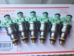 UPGRADE!! JEEP 4.0L BOSCH TYPE III FUEL INJECTORS SET 6 19LB EV1 4 HOLLE - Bild 1 von 3