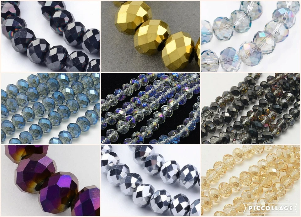 10mm Glasschliffperlen 65-70Stück Fädelloch 1mm - Bild 1 von 1