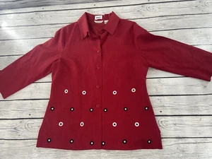 Giacca Richard Malcolm tg 10 lino rosso manica 3/4 donna - Foto 1 di 14