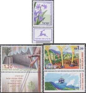 Israel 1500A,1514,1534 with Tab MNH 1999 Hyazinthe, Commemoration, City - Picture 1 of 1