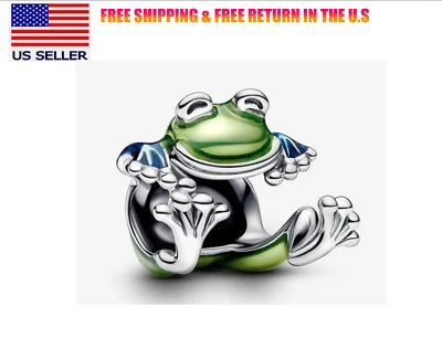 Authentic S925 Silver Climbing Frog Charm, Charm For Bracelet - Image 1 of 3