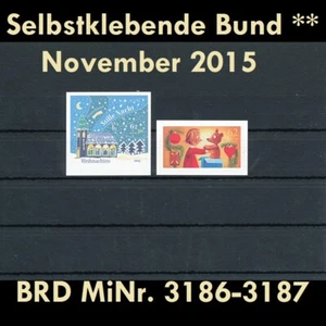 BRD MiNr. 3186-3187 ** Selbstklebende Bund November 2015, postfrisch - Picture 1 of 3