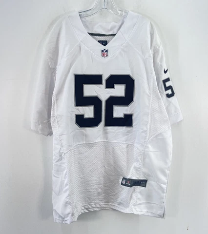 Nike White NFL Oakland Raiders Khalil Mack #52 Football Jersey Mens Size 52 Cover