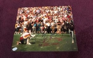 FOTO AUTÓGRAFA CHIP LOHMILLER SUPER BOWL HOFer automática - Imagen 1 de 2