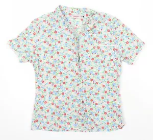Cath Kidson Womens Multicoloured Floral 100% Cotton Basic Blouse Size XS Collare - Picture 1 of 10
