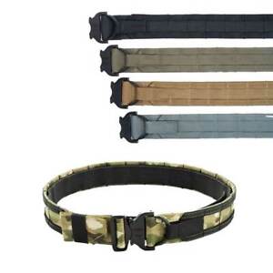CS outdoors Tactical Military Ro.n.i.n Molle 2in Belt Double Layer Belt MCBlack
