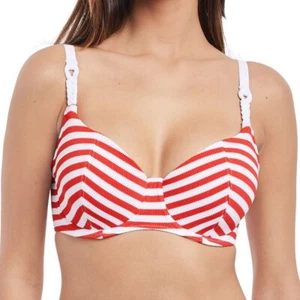 Freya Swimwear Drift Away Underwired Sweetheart Padded Bikini Top Red 4048 - Picture 1 of 2