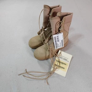 McRae Boots Youth 5 Beige Military Combat Flame Resistant Costume Halloween New - Picture 1 of 20