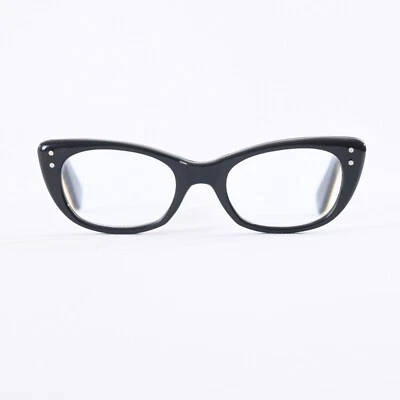 Vintage 1960s Black Classic Cat Eye Glasses | by VAM - Image 1 of 4