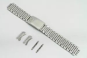 **Exc+5 w/#570 End Links** Vintage OMEGA 1037 Beads of Rice 17mm Mens Bracelet - Picture 1 of 11