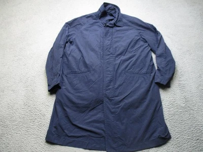 J экипажа куртка мужская большой темно-синий выстеганная с подкладкой длинный дождевик траншея - Изображение 1 из 4