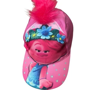 Trolls Dream Works Girls Pink Baseball Cap Hoop & Loop Youth adjustable Sz OS - Picture 1 of 11