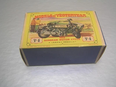 Modelos Matchbox de antaño Y-8 Sunbeam motocicleta y sidecar caja solamente Foto 1 de 4