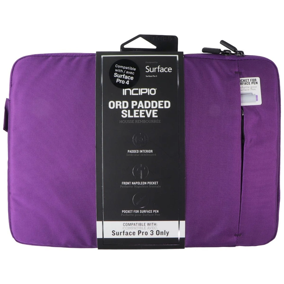 Incipio ORD Padded Sleeve Case for Microsoft Surface Pro 4 / Pro 3 - Purple - Image 1 of 2