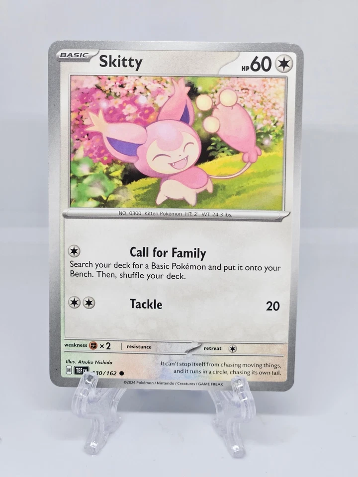 130/162 SKITTY | COMMON | TEMPORAL FORCES POKEMON CARD - Image 1 of 1