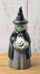 2025 Target Hyde & Eek Gris y Negro Cerámica Bruja Estatuilla Halloween NUEVO - Imagen 1 de 4