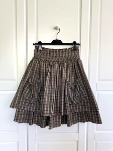 Ewa i Walla checkered one size skirt with pockets - Picture 1 of 7