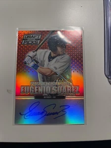 2013 Panini Prizm Draft Picks Prospect Signatures Eugenio Suarez Auto Red 42/100 - Picture 1 of 3