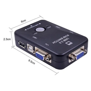2-Port USB 2.0 KVM Switch Box Switcher Selector For Mouse Keyboard Monitor - Afbeelding 1 van 6
