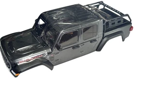 AXIAL SCX10 III JEEP JT GLADIATOR CRAWLER BODY FENDERS LED LIGHTS GRAY AXL03006B - Picture 1 of 6