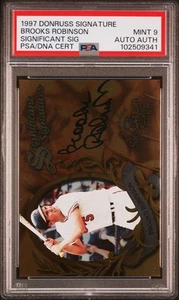 BROOKS ROBINSON 1997 DONRUSS SIGNATURE SIGNIFICANT AUTO /2000 PSA/DNA 9 POP 14 - Picture 1 of 1