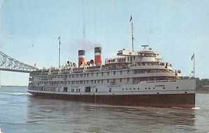 Postcard Ship: Saguenay Cruise Ship, Quebec, Posted 1953 - Picture 1 of 2