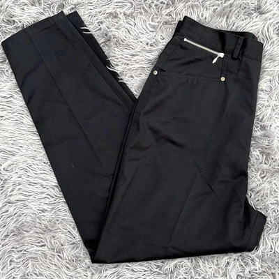 80s VTG  P.S. Gitano Ultra High Rise Barrel Carrot Pants Black Womens 14 Zipper - Image 1 of 4