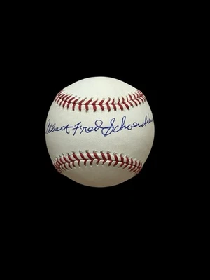 Albert “Red” Schoendienst Full Name Signed Baseball MLB HOLOGRAM COA HOF RARE - Image 1 of 4