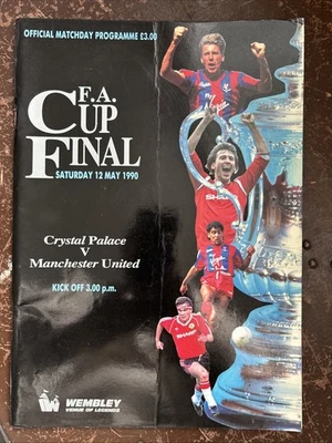 Crystal Palace v Manchester Utd - FA Cup Final - 12th May 1990 - Image 1 of 2